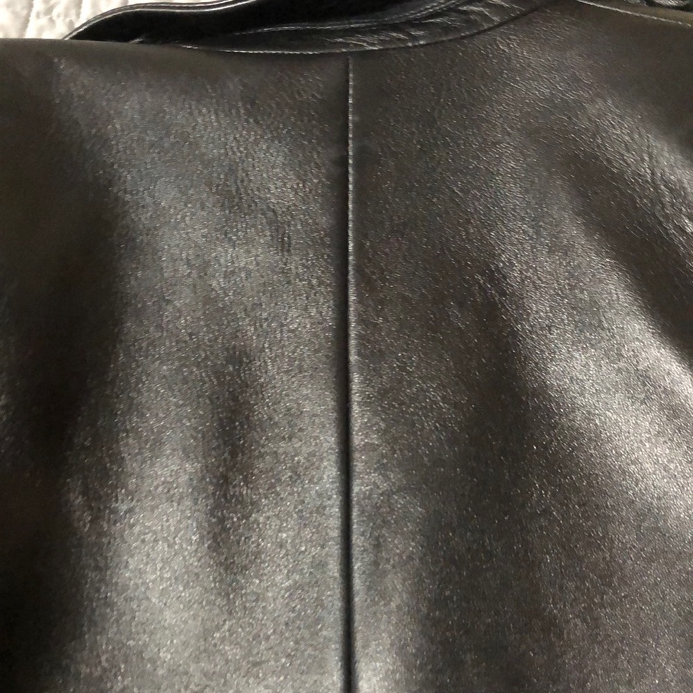 EUC women’s banana republic black leather jacket - Picture 5 of 6